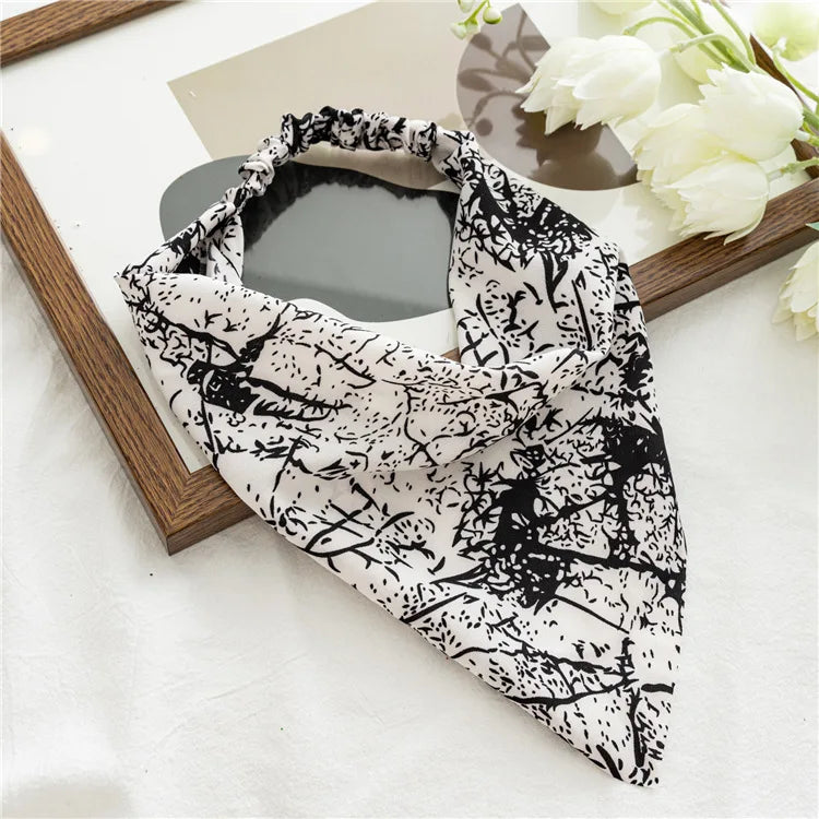 Foulard Cheveux avec Elastique Noir 2 - LUNA