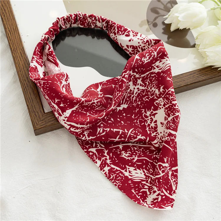 Foulard Cheveux avec Elastique Terracotta - LUNA