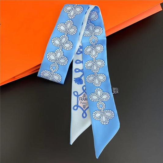 Foulard Sac a Main 86x5cm - BAG Bleu Clair 2
