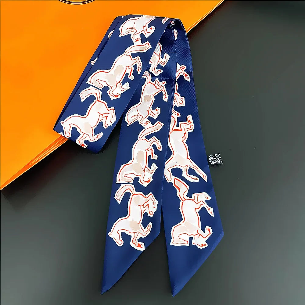Foulard Sac a Main 86x5cm - BAG Bleu Marine