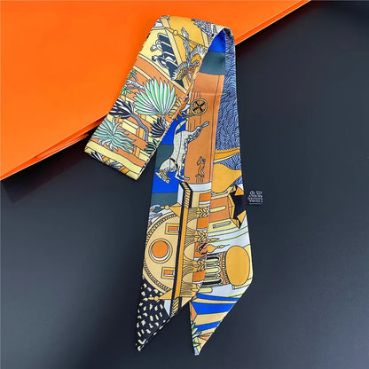 Foulard Sac a Main 86x5cm - BAG Imprimé Multicolore 5