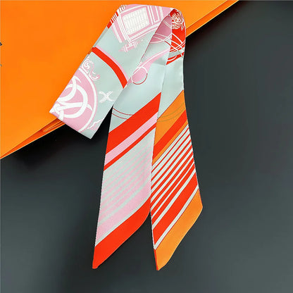 Foulard Sac a Main 86x5cm - BAG Imprimé Multicolore 8