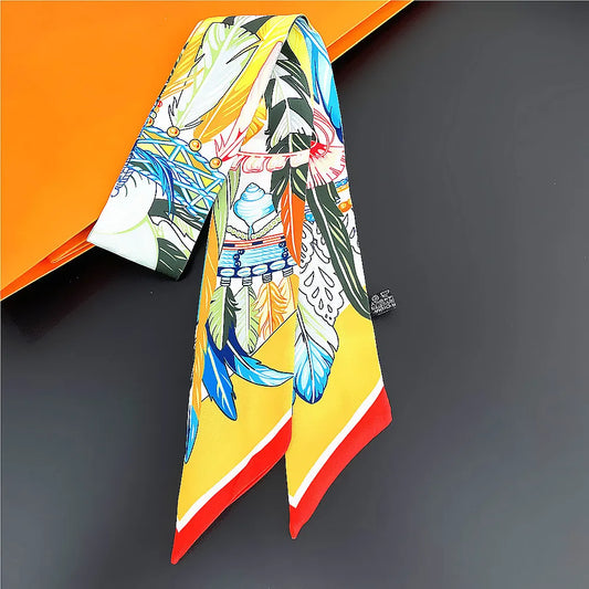 Foulard Sac a Main 86x5cm - BAG Jaune