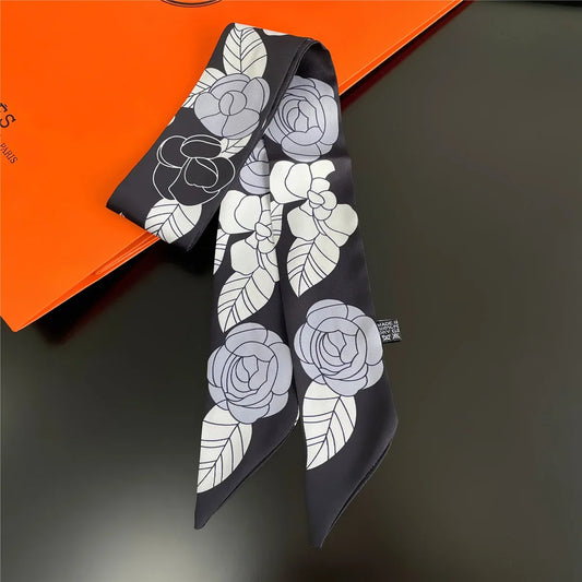 Foulard Sac a Main 86x5cm - BAG Noir 4
