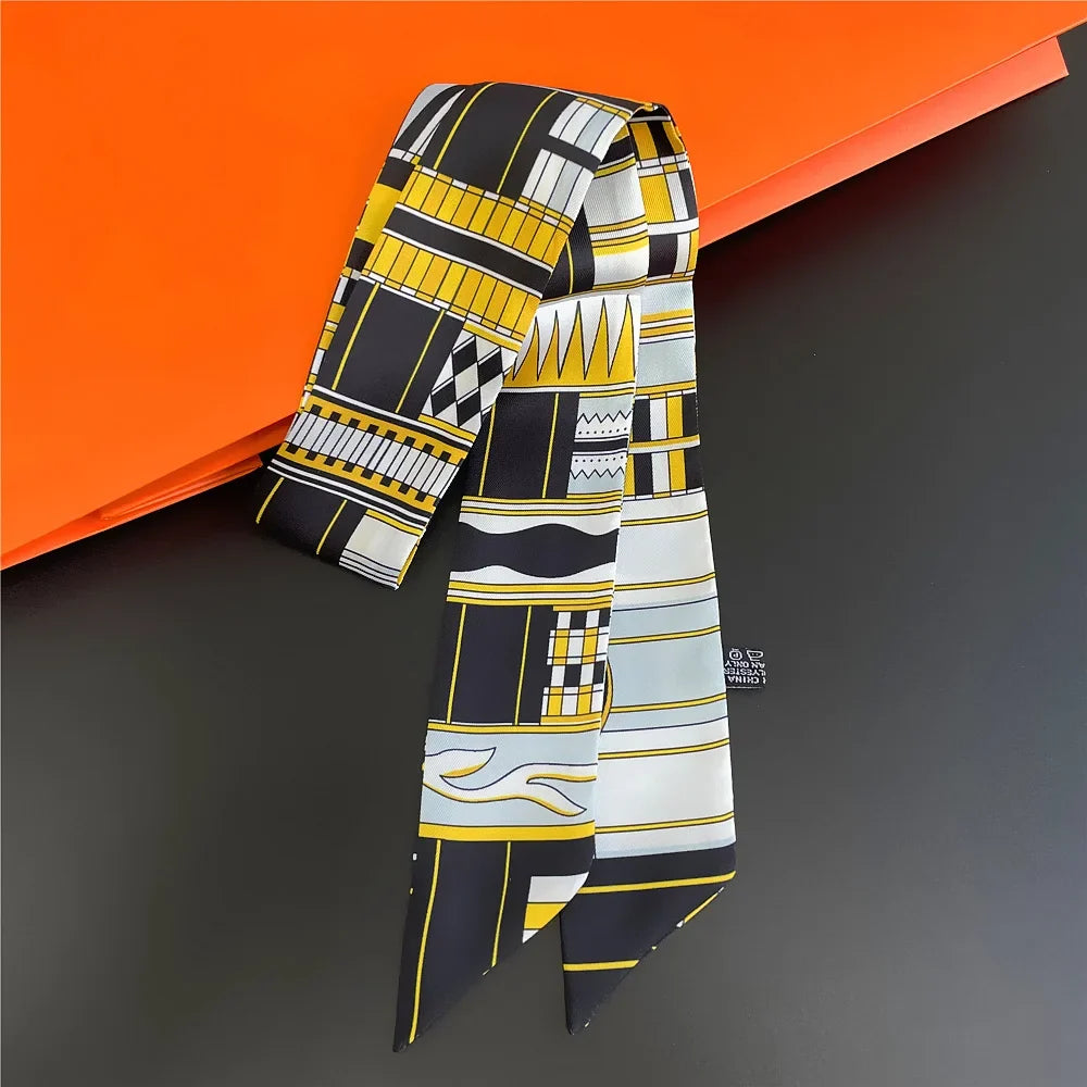 Foulard Sac a Main 86x5cm - BAG Noir 5