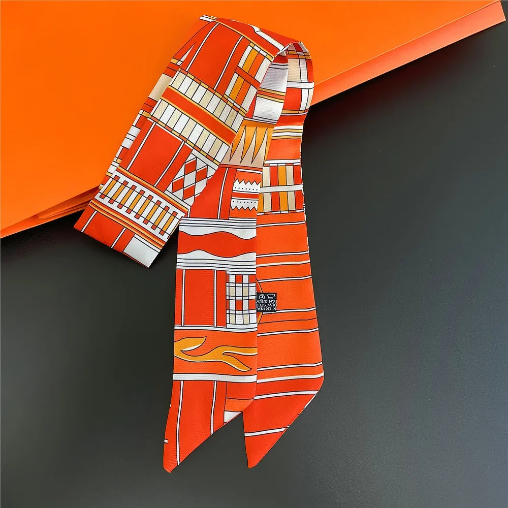 Foulard Sac a Main 86x5cm - BAG Orange 4