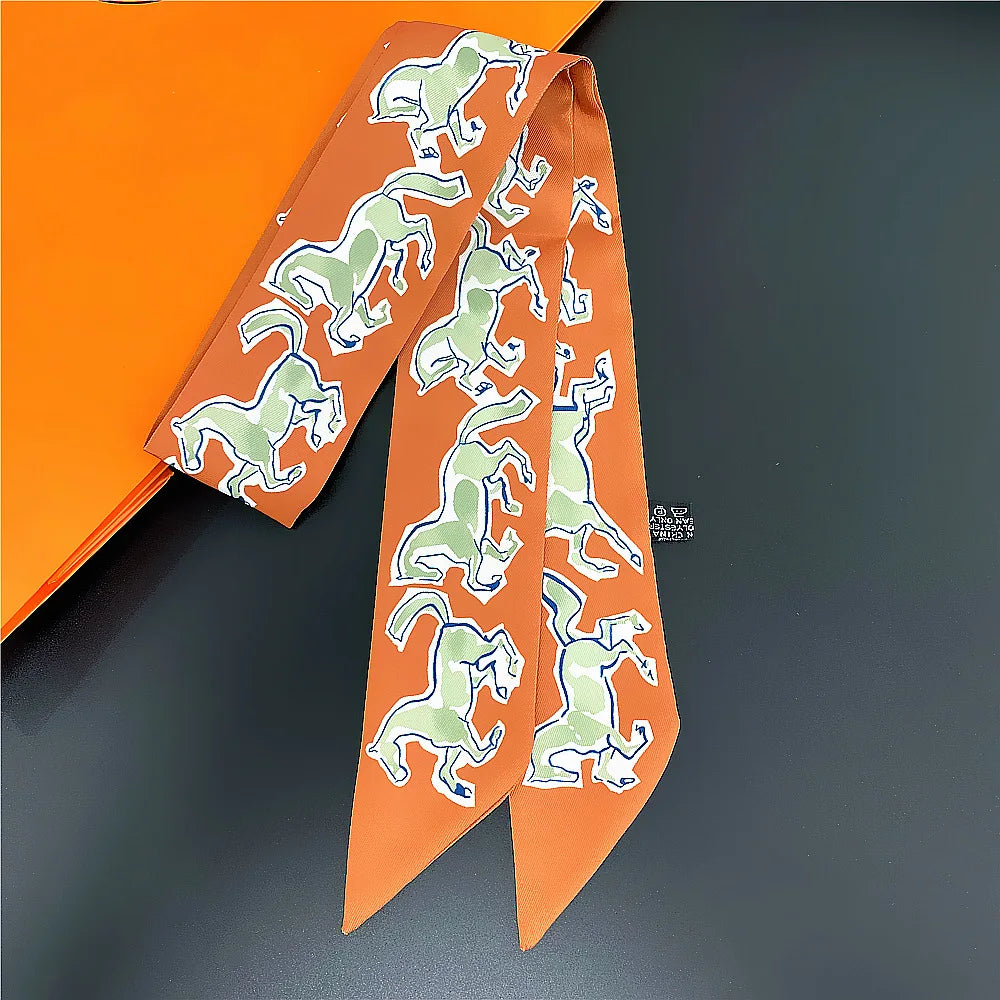 Foulard Sac a Main 86x5cm - BAG Orange 5