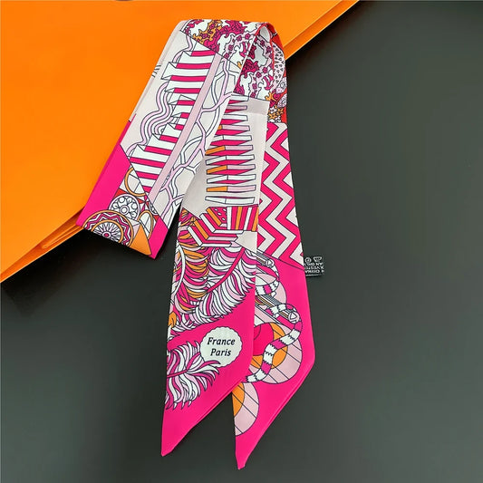 Foulard Sac a Main 86x5cm - BAG Rose