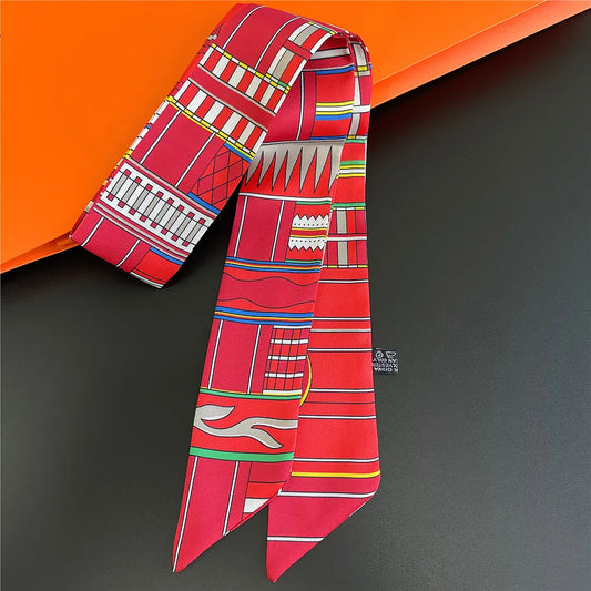 Foulard Sac a Main 86x5cm - BAG Rouge 3