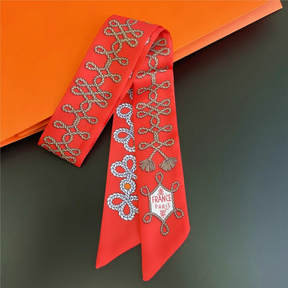 Foulard Sac a Main 86x5cm - BAG Rouge