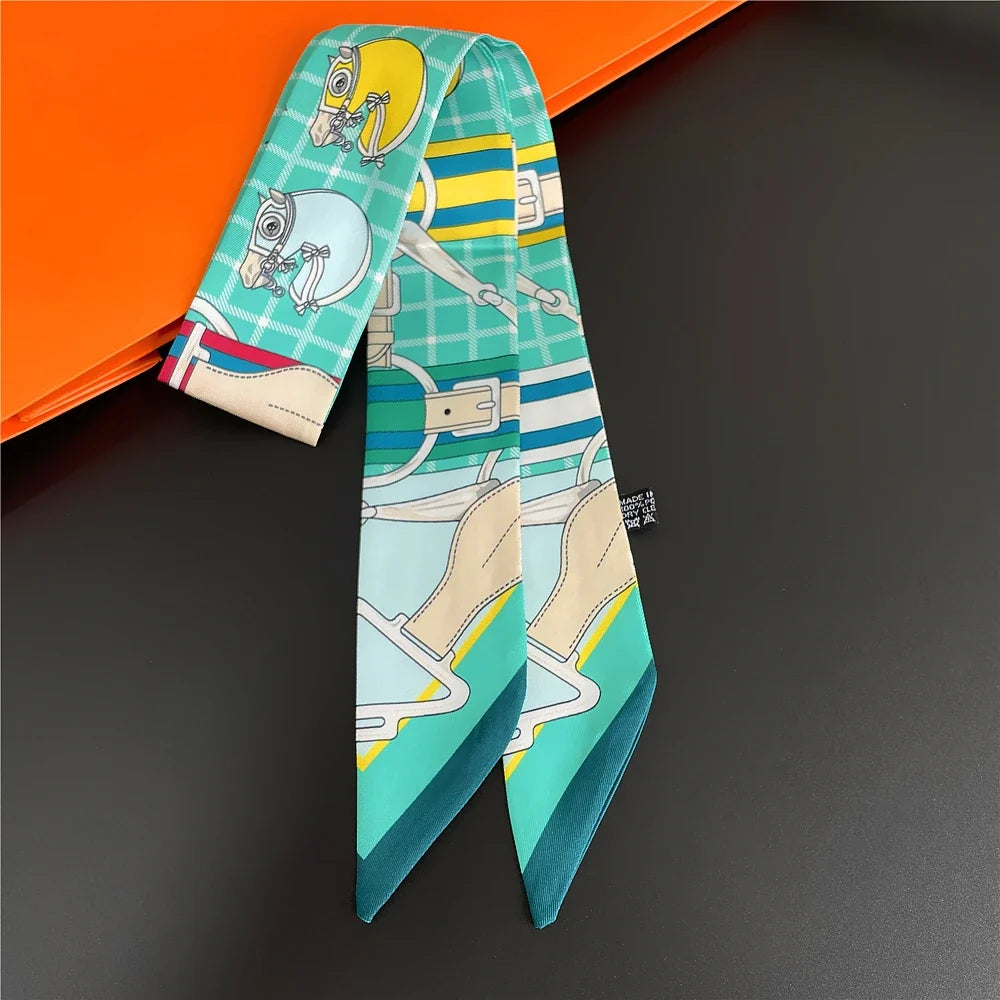 Foulard Sac a Main 86x5cm - BAG Turquoise
