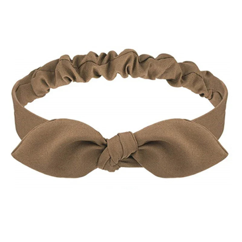 Foulard Bandeau Cheveux Noué Camel - JULIETTE