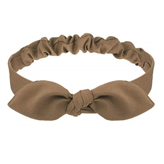 Foulard Bandeau Cheveux Noué Camel - JULIETTE