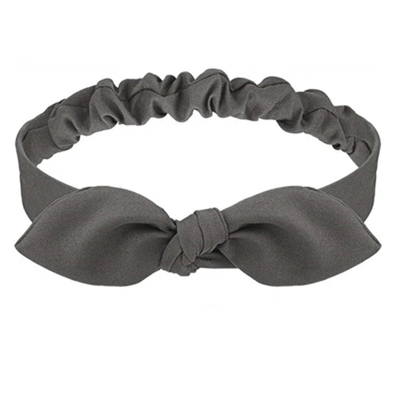 Foulard Bandeau Cheveux Noué Gris - JULIETTE