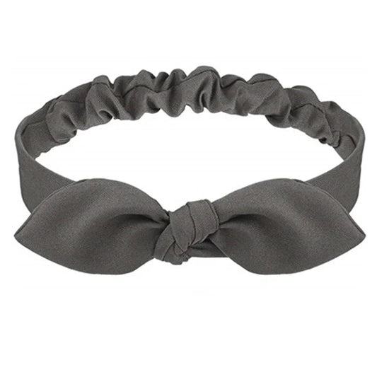 Foulard Bandeau Cheveux Noué Gris - JULIETTE