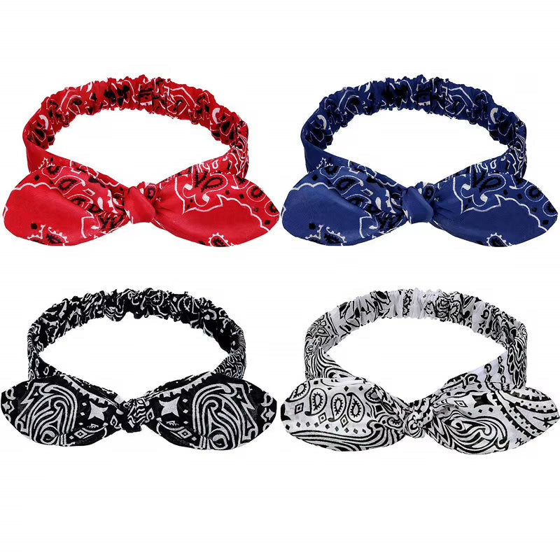 Foulard Bandeau Cheveux Noué Paisley Classique - JULIETTE