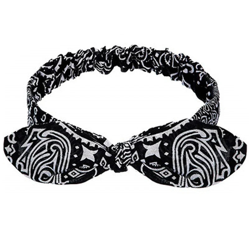 Foulard Bandeau Cheveux Noué Paisley Tourbillon - JULIETTE
