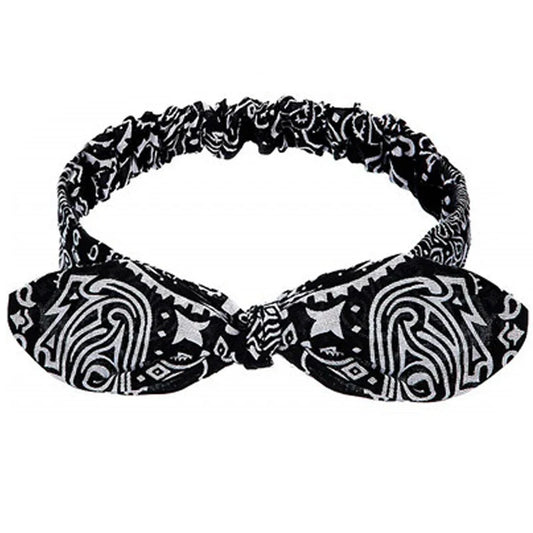 Foulard Bandeau Cheveux Noué Paisley Tourbillon - JULIETTE