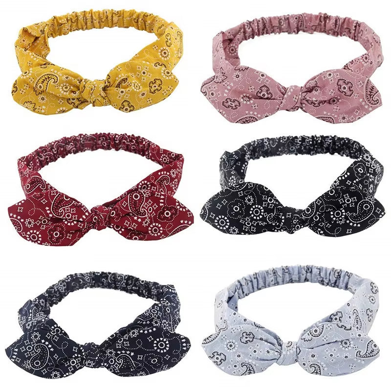 Foulard Bandeau Cheveux Noué Paisley Tourbillon - JULIETTE