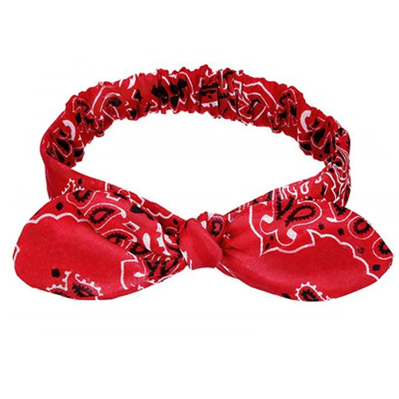 Foulard Bandeau Cheveux Noué Rouge 2 - JULIETTE