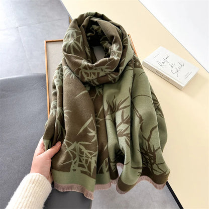 pashmina femme tissage jacquard bamboo