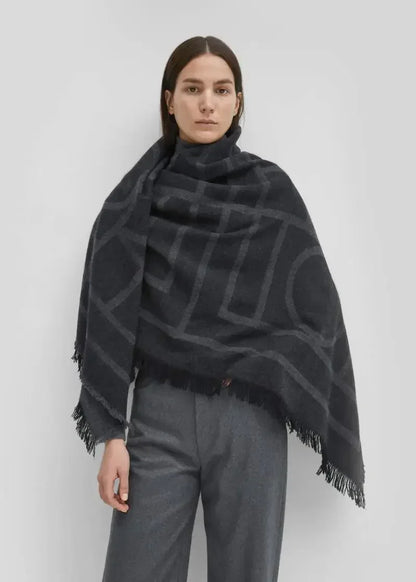 Pashmina Motifs Géométriques Cachemire Laine SARAH