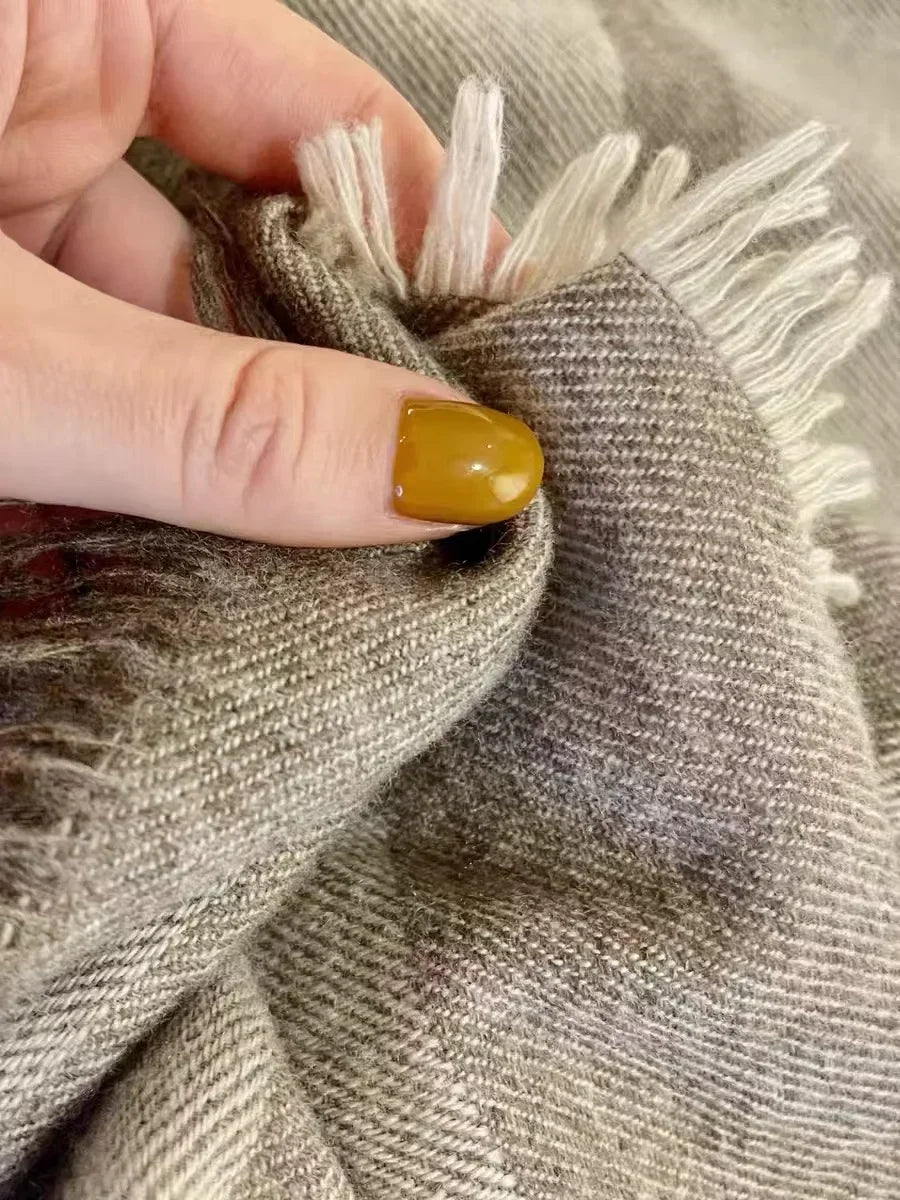 Pashmina Motifs Géométriques Cachemire Laine SARAH