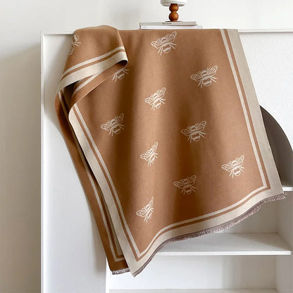 Pashmina Tissage Jacquard Motif Abeille MAYA