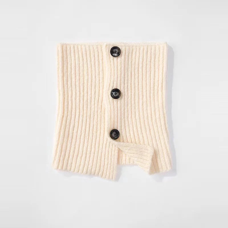 Snood Femme Grosse Maille et Boutonnière MIKO