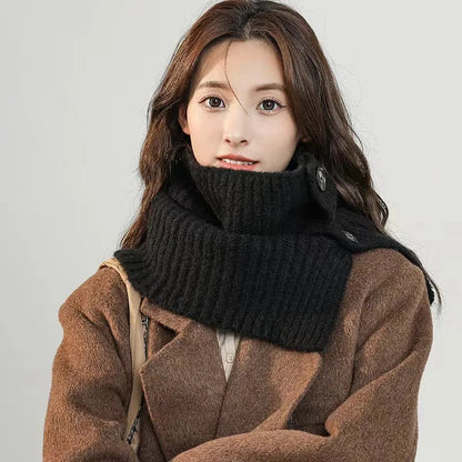 Snood Femme Grosse Maille et Boutonnière MIKO